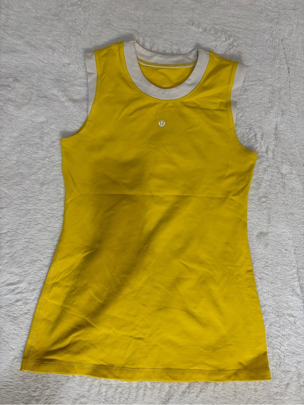 lululemon athletica Yellow Tank with White Trim